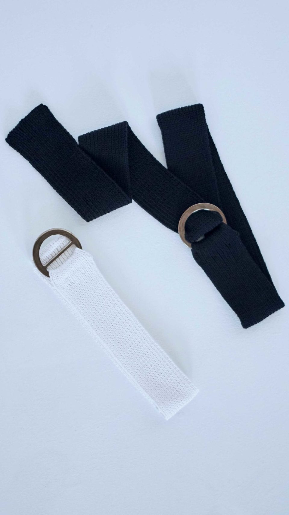 Black and White Knit belt - MAR by Maria Karimi