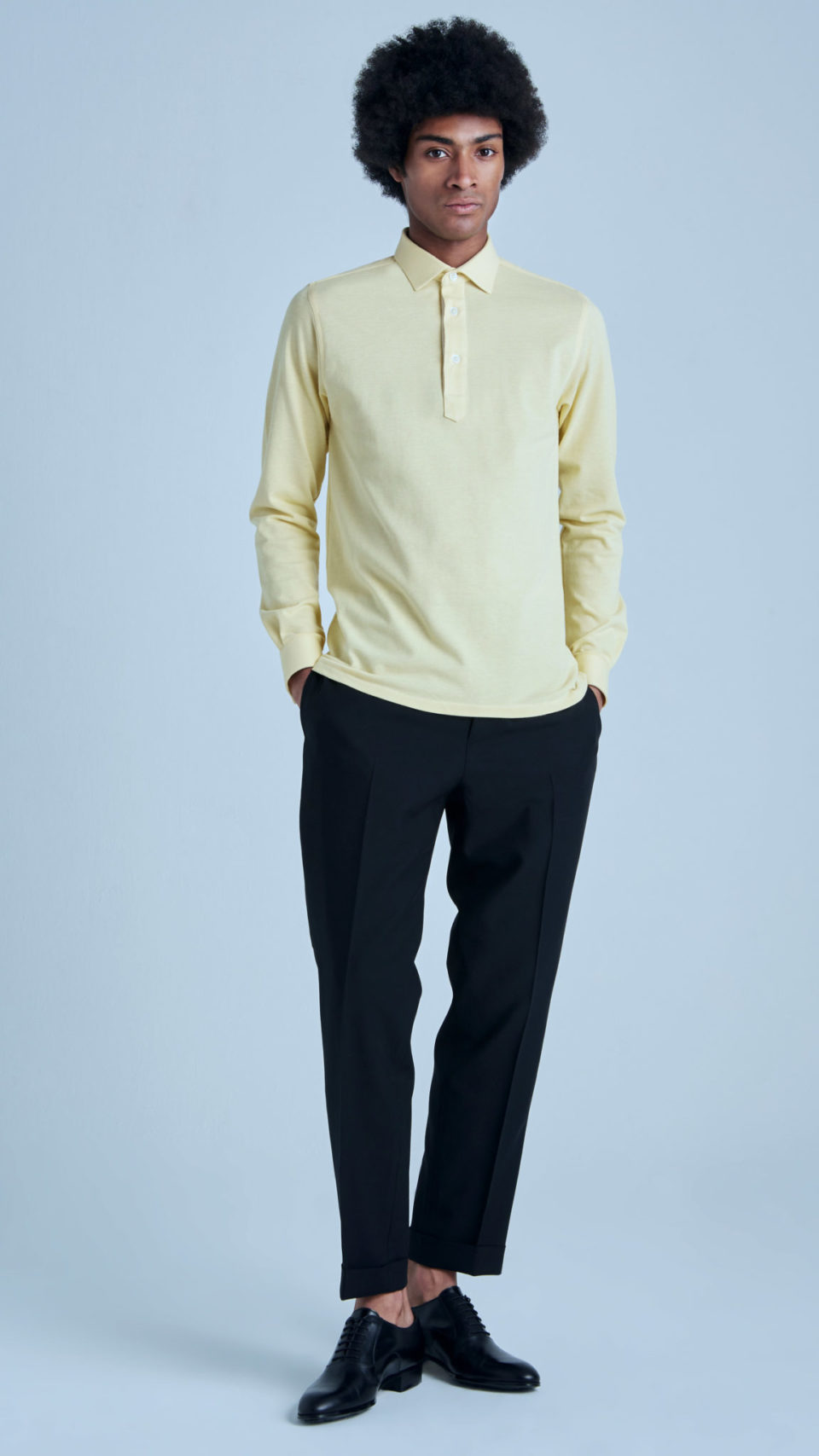 Sustainable Yellow cotton polo shirt