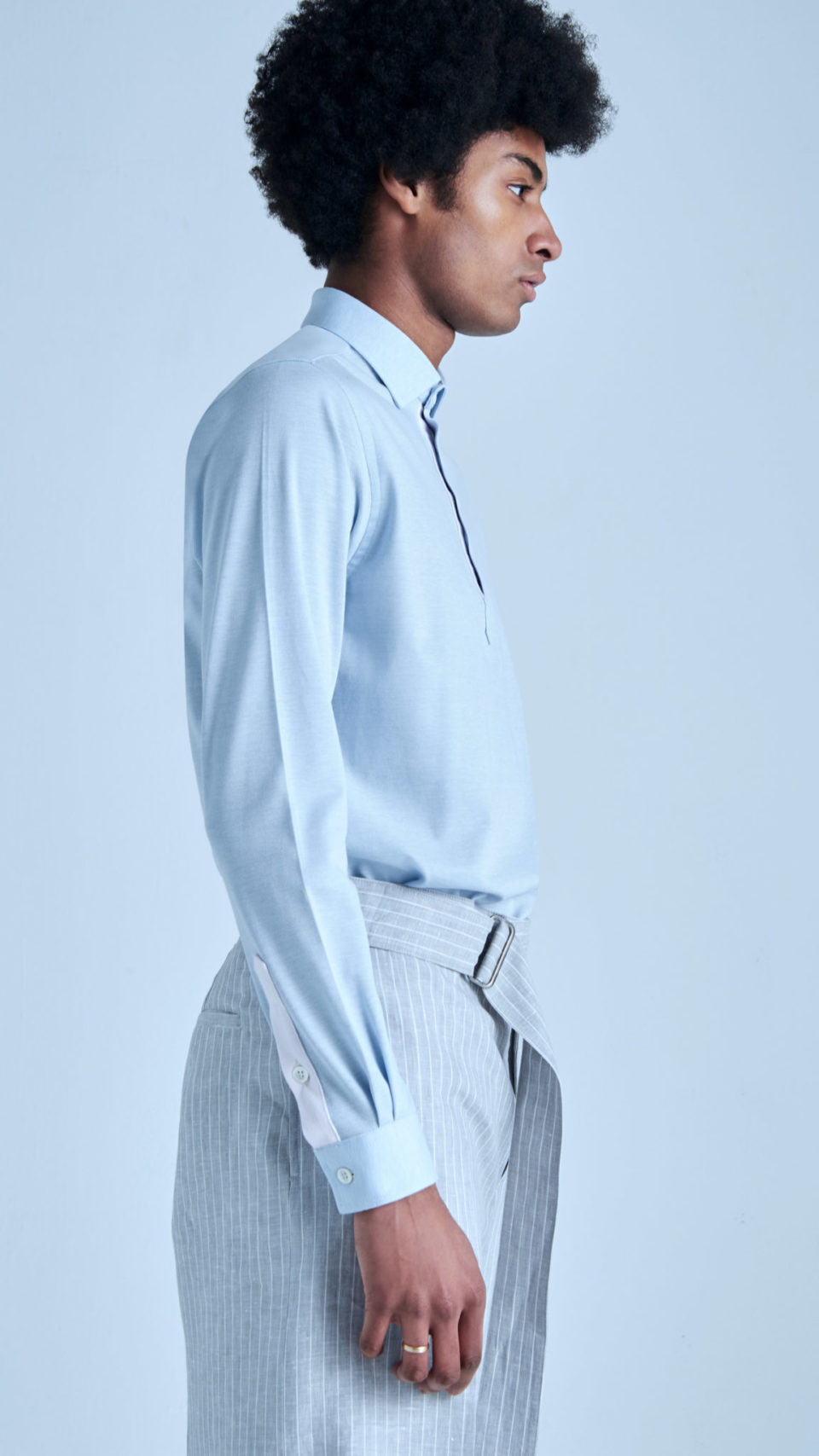 Blue Cotton Polo Shirt, spring/summer 2021 fashion, MAR by Maria Karimi