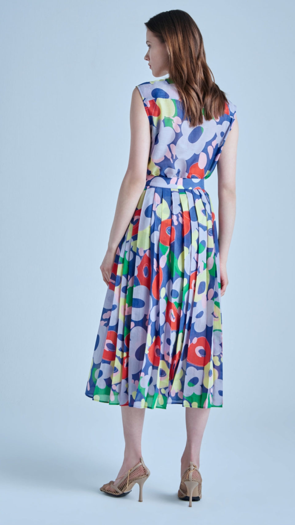 Silk and cotton Print pleated skirt - MAR sprig-summer womenswear 2021