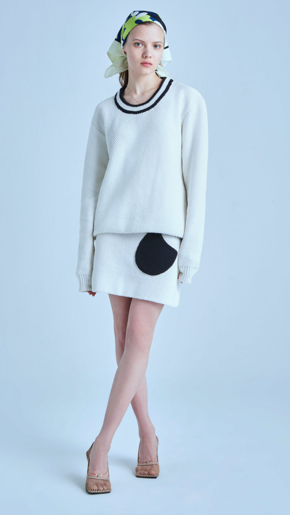Cotton knit sweater from designer Maria Karimi - Spring summer 2021