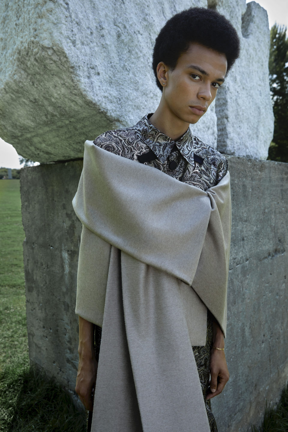Camel Cashmere Shawl from fall winter 2021 - MAR by Maria Karimi