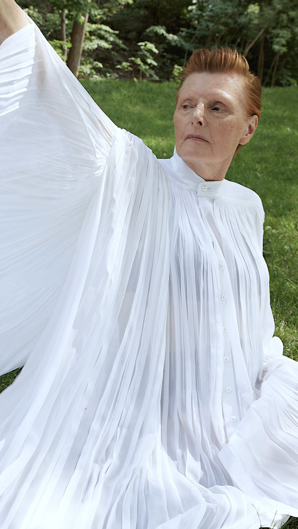 White silk wedding gown by MAR by Maria Karimi